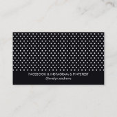 SMART SIMPLE SPOT mini polka dot bold zwart wit Visitekaartje (Achterkant)
