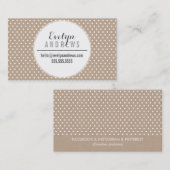 SMART SIMPLE SPOT mini polka dot eco kraft wit Visitekaartje (Voorkant / Achterkant)