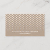 SMART SIMPLE SPOT mini polka dot eco kraft wit Visitekaartje (Achterkant)