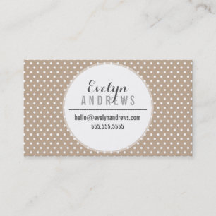 SMART SIMPLE SPOT mini polka dot eco kraft wit Visitekaartje