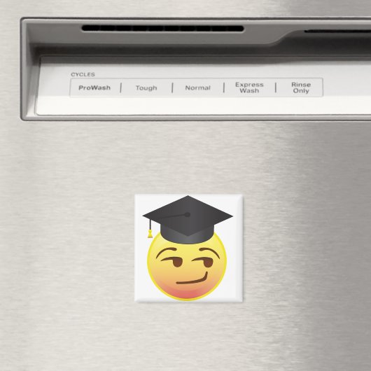 Smart Smug Afstuderen Klasse van Emoji Gift Magnet (Insitu (Vaatwasser))