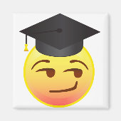 Smart Smug Afstuderen Klasse van Emoji Gift Magnet (Voorkant)