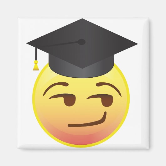 Smart Smug Afstuderen Klasse van Emoji Gift Magnet (Voorkant)