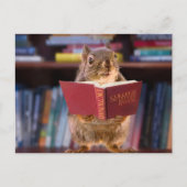 Smart Squirrel Een woordenboek lezen Briefkaart (Voorkant)