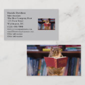 Smart Squirrel Een woordenboek lezen Visitekaartje (Voorkant / Achterkant)