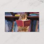 Smart Squirrel Een woordenboek lezen Visitekaartje (Achterkant)