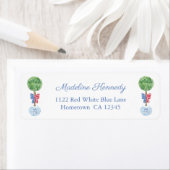 Smart Stars and Stripes Bow Boxwood Retouradres Etiket (Insitu)