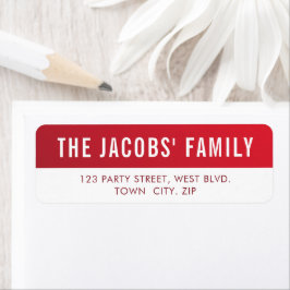 SMART stijlvolle moderne ombre rode bordeauxgradië Etiket