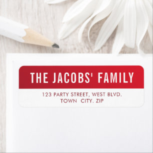 SMART stijlvolle moderne ombre rode bordeauxgradië Etiket