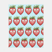 Smart Strawberry Fleece Deken (Voorkant)