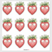 Smart Strawberry  Sticker (Vel)
