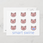 Smart Swine Briefkaart (Voorkant / Achterkant)