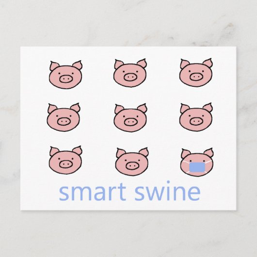 Smart Swine Briefkaart (Voorkant)