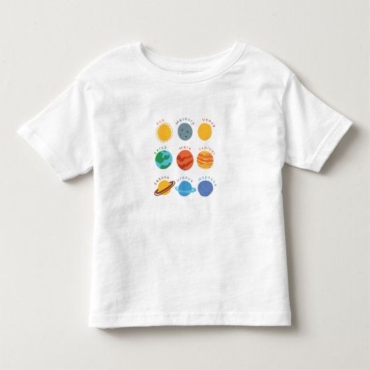 Smart T-Shirt "Solar-systeem" (Voorkant)