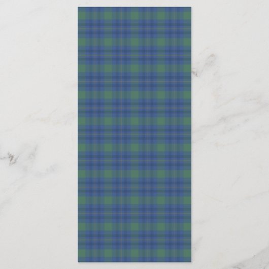 Smart Tartan Winter Weddenschap Menu (Achterkant)