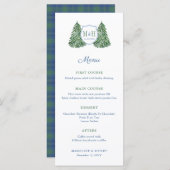 Smart Tartan Winter Weddenschap Menu (Voorkant / Achterkant)