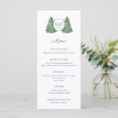 Smart Tartan Winter Weddenschap Menu (Staand voorkant)