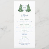 Smart Tartan Winter Weddenschap Menu (Voorkant)