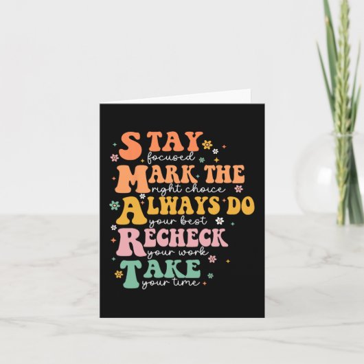 Smart Test Day Squad Grappige Student Teacher Test Kaart (Voorkant)