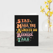 Smart Test Day Squad Grappige Student Teacher Test Kaart (Gele Bloem)