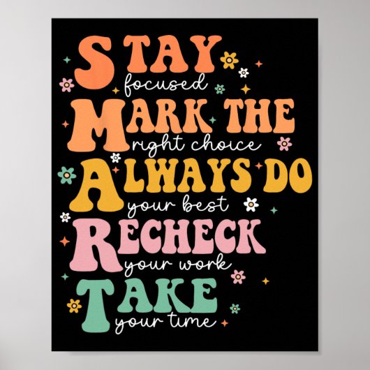 Smart Test Day Squad Grappige Student Teacher Test Poster (Voorkant)