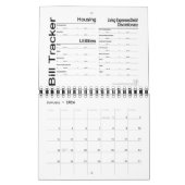 "Smart Thinkin" Bill Tracker, niet-gedateerd 2pg-k Kalender (Jan 2026)