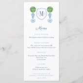 Smart Topiary Baby Boy Baptisme Party Reception Menu (Voorkant)