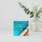 Smart Two Side Zwembad Service Vierkante Visitekaartje (Staand voorkant)