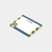 Smart Uil Blauw Goud Gepersonaliseerde leraar Post-it® Notes (Schuin)