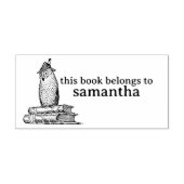 Smart Uil met boeken Dit boek behoort tot Rubberstempel (Afrduk)