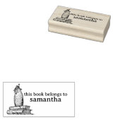 Smart Uil met boeken Dit boek behoort tot Rubberstempel (Gestempeld)