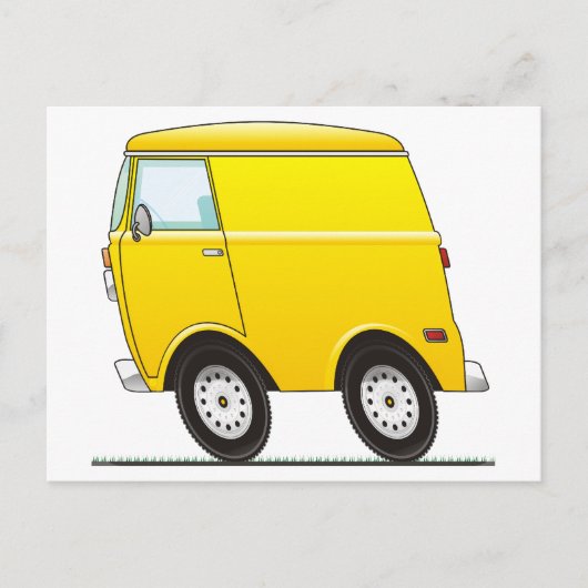 Smart Van Yellow Briefkaart (Voorkant)