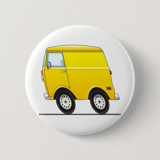 Smart Van Yellow Ronde Button 5,7 Cm (Voorkant)