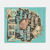 Smart Verbazingwekkende Koningin Zwart Melanine Vr Fleece Deken (Voorkant (Horizontaal))