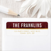 SMART Vet eenvoudig vet blok rood maroon goud Etiket (Insitu)