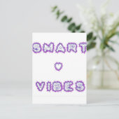 Smart Vibes Quote Text Art Design Briefkaart (Staand voorkant)