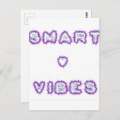 Smart Vibes Quote Text Art Design Briefkaart (Voorkant / Achterkant)