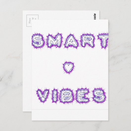 Smart Vibes Quote Text Art Design Briefkaart (Voorkant / Achterkant)