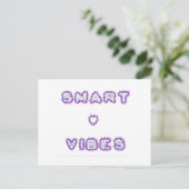 Smart Vibes Quote Text Art Design Briefkaart (Staand voorkant)