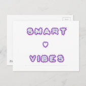 Smart Vibes Quote Text Art Design Briefkaart (Voorkant / Achterkant)