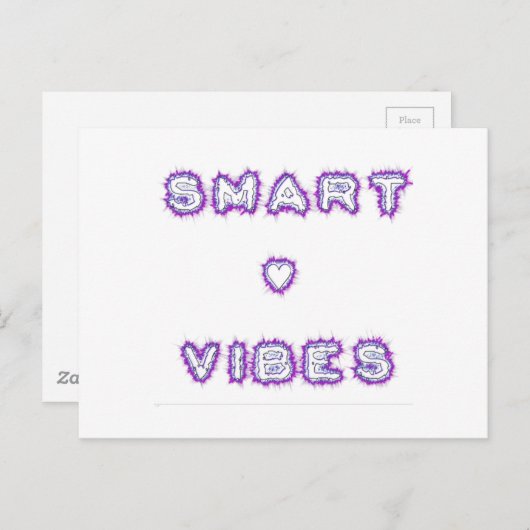 Smart Vibes Quote Text Art Design Briefkaart (Voorkant / Achterkant)