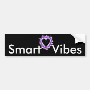 Smart Vibes Quote Text Art Design Bumpersticker