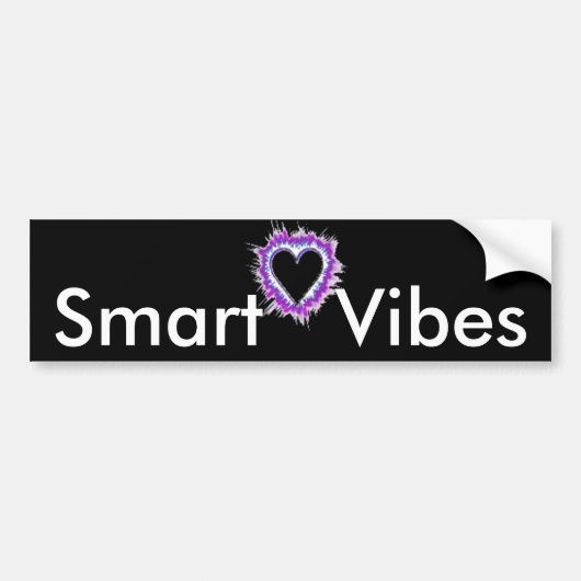 Smart Vibes Quote Text Art Design Bumpersticker (Voorkant)
