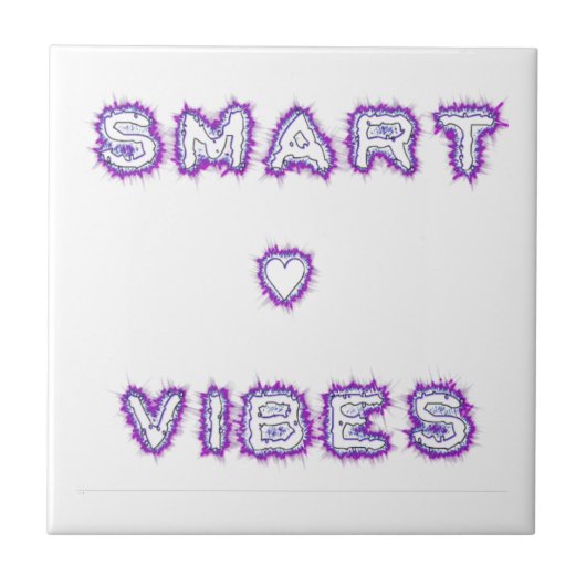 Smart Vibes Quote Text Art Design Tegeltje (Voorkant)