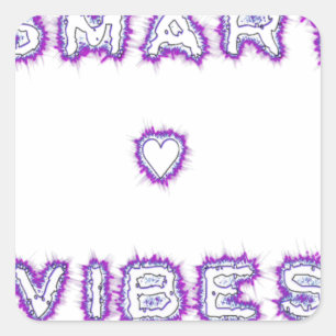Smart Vibes Quote Text Art Design Vierkante Sticker