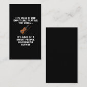 Smart Viola Player Rude Humor Funny Musician Visitekaartje (Voorkant / Achterkant)