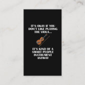Smart Viola Player Rude Humor Funny Musician Visitekaartje (Voorkant)