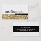 SMART VISITEKAARTJE stijlvolle glamoureuze gouden  (Voorkant / Achterkant)