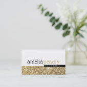 SMART VISITEKAARTJE stijlvolle glamoureuze gouden  (Staand voorkant)