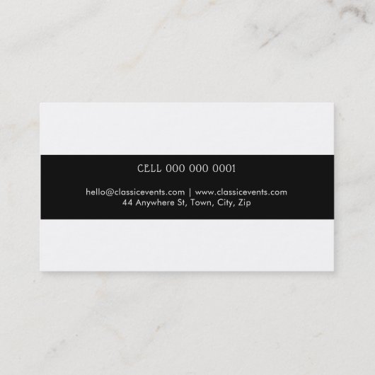 SMART VISITEKAARTJE stijlvolle glamoureuze gouden  (Achterkant)